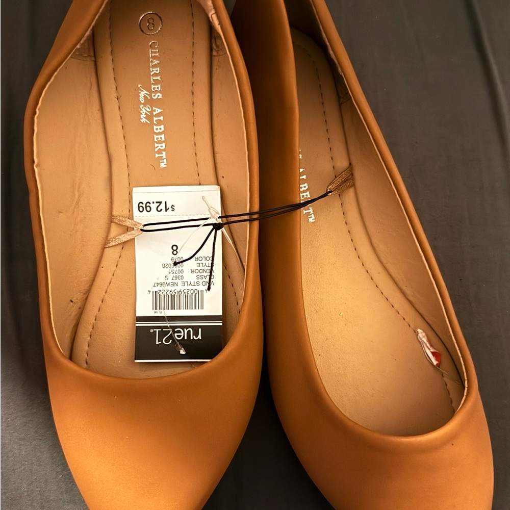 Charles Albert Tan‎ Leather Flats Classic Loafers